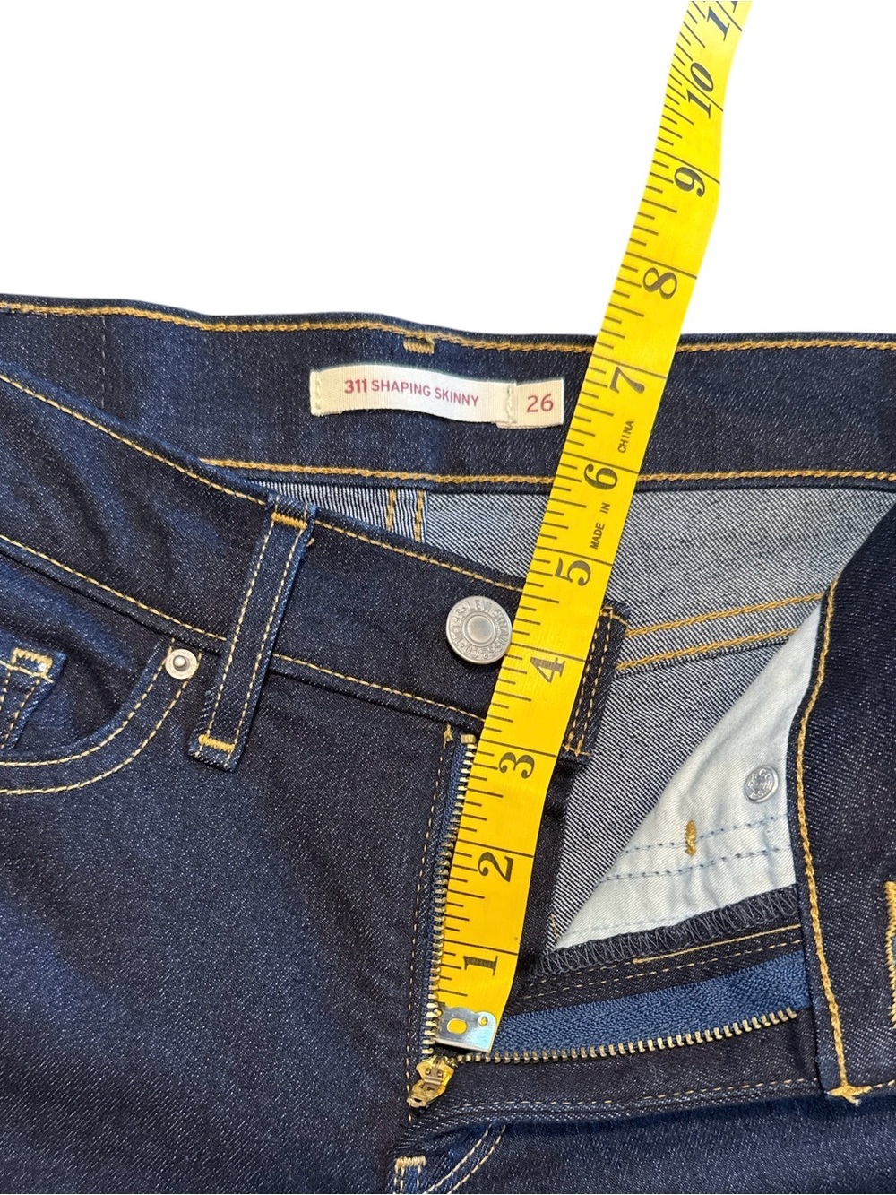 Levi's 311 Shaping Skinny Jeans in Dark Indigo with Contrast Stitching - Picture 7 of 7